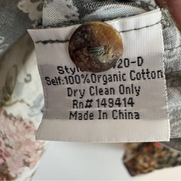 Johnny Was Calme’ Blouse size S 100% Cotton Floral Landscape Print - Picture 5 of 7